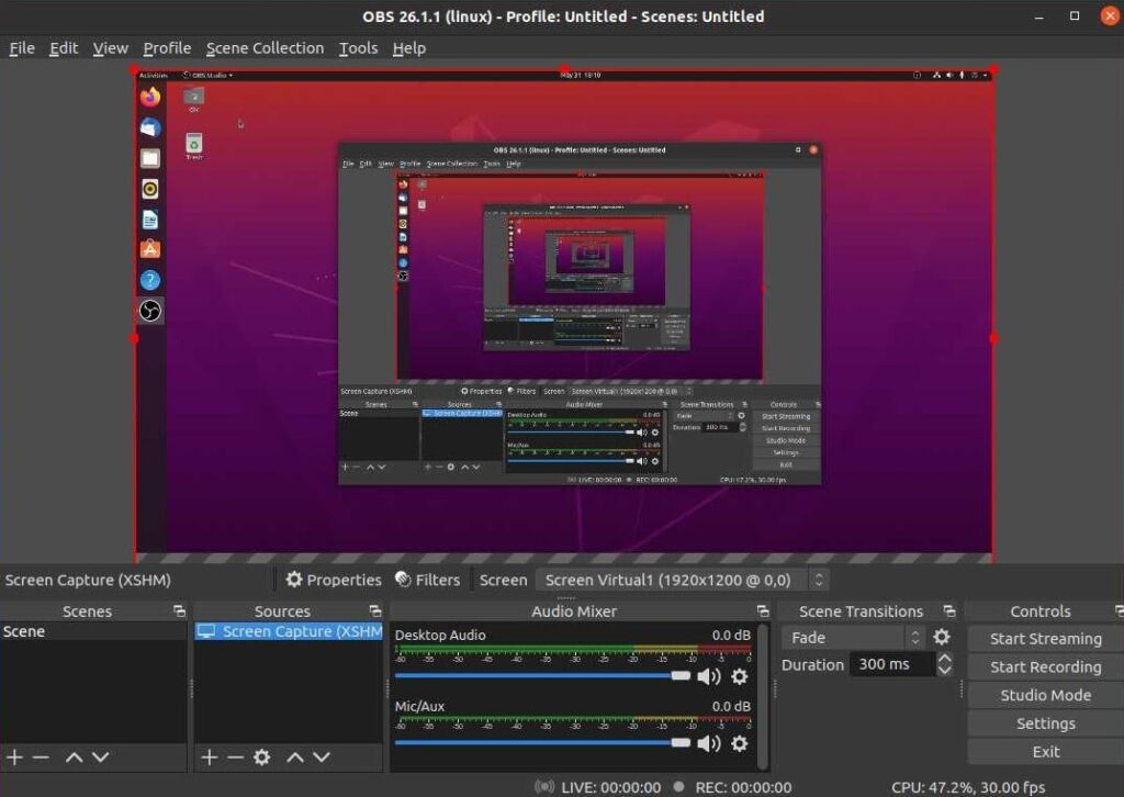 Screen Recorder For Ubuntu (OBS Studio)