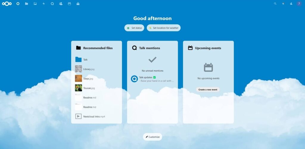 Nextcloud Interface