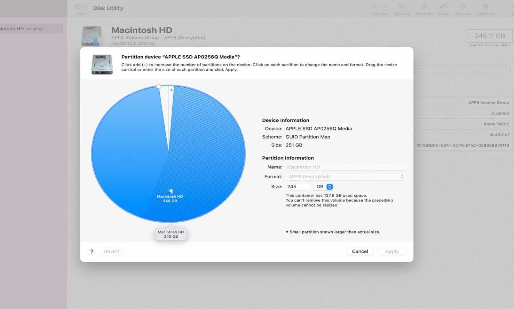 Using file vault to create a hidden partition